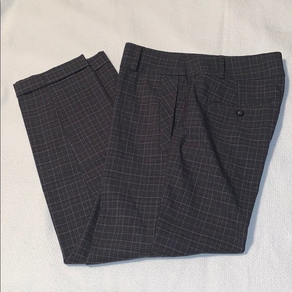 LOFT Pants - LOFT plaid cuffed ankle pants